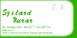 szilard murar business card